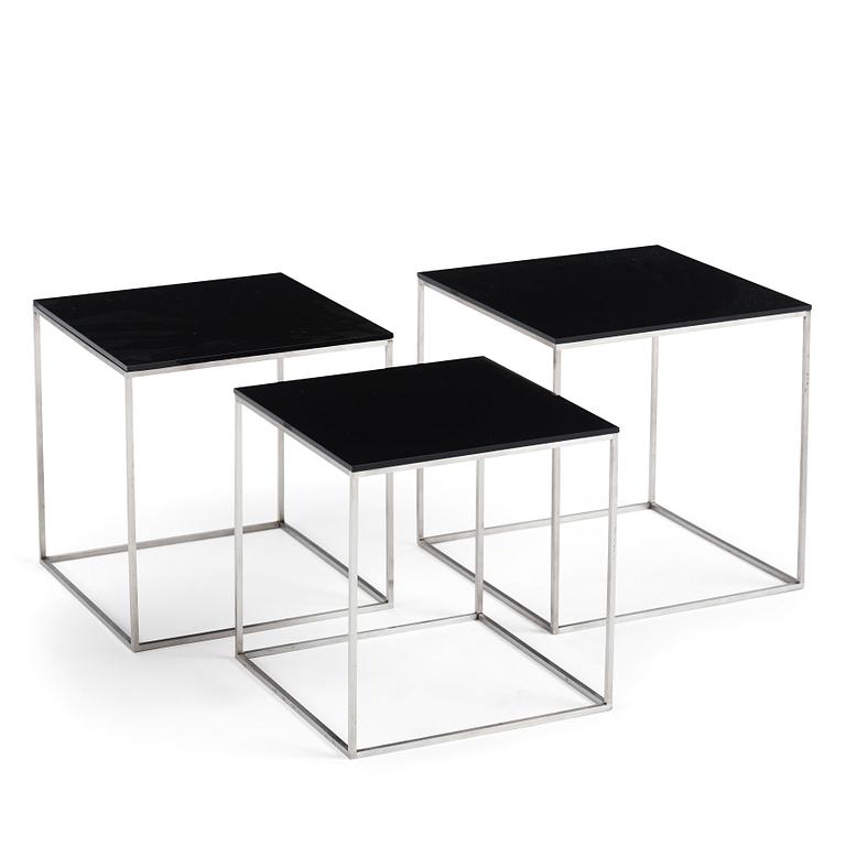 Poul Kjaerholm, satsbord, "PK-71", 3 delar, Fritz Hansen, Danmark, 2014.