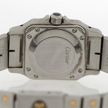 CARTIER, Santos, rannekello, 24 x 24 mm.