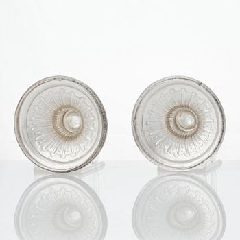 A pair of Swedish Gustavian silver sugar-bowls, mark of Johan Malmstedt, Gothenburg 1786.