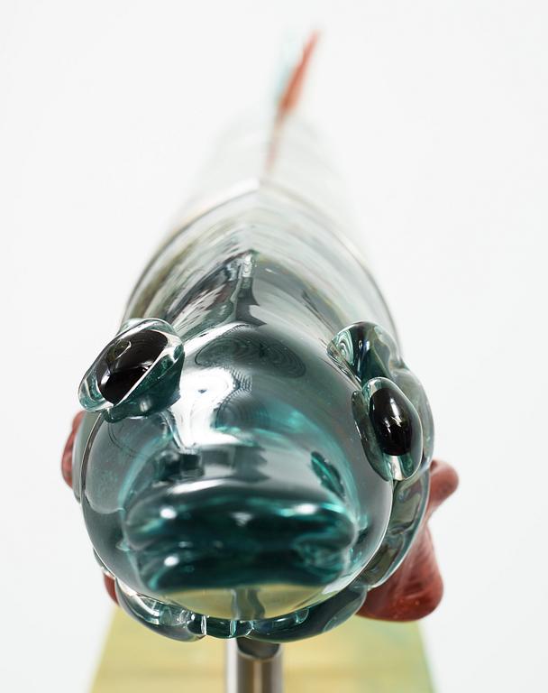 A Kjell Engman glass part sculpture group, Kosta Boda, Sweden 1997.