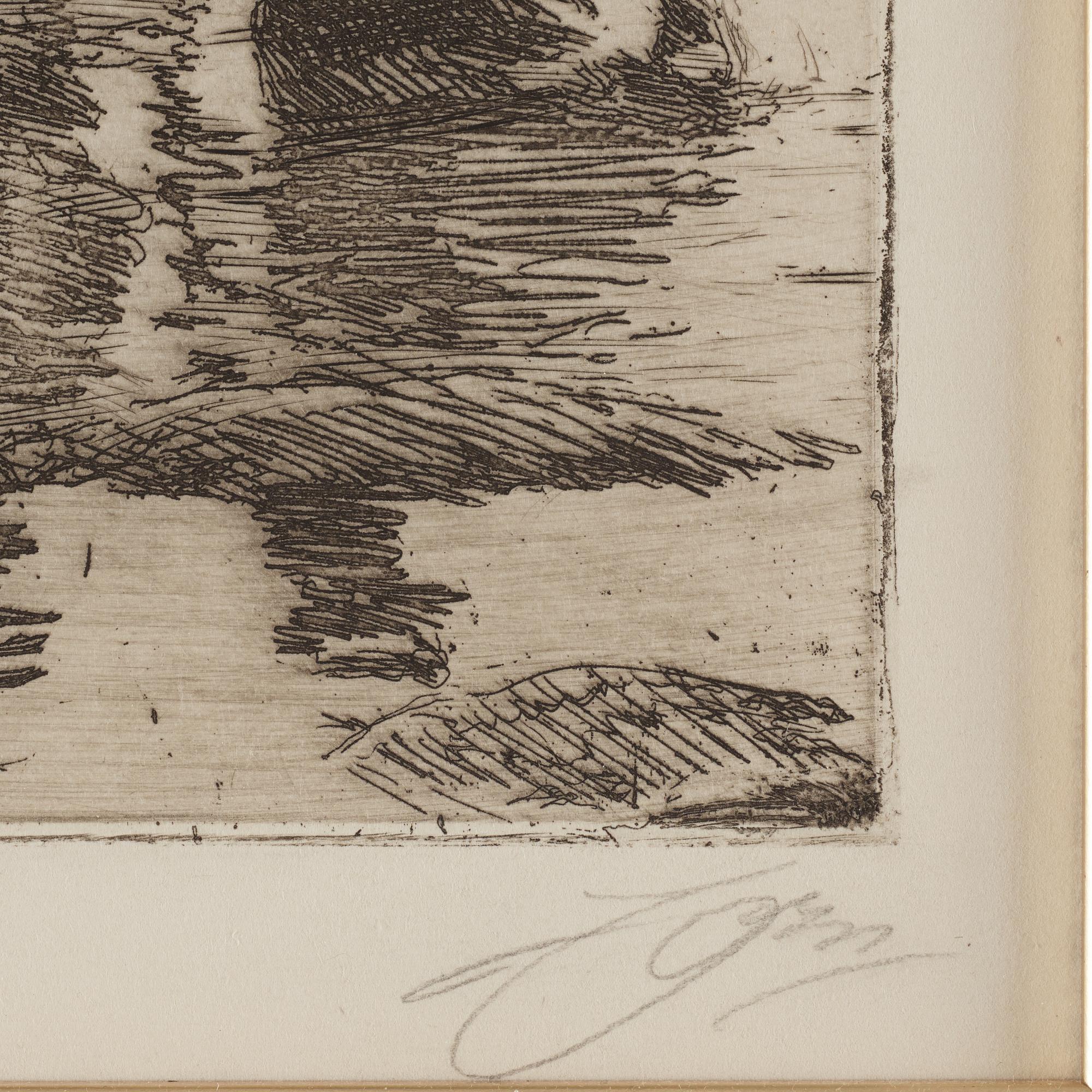 ANDERS ZORN, etsning, 1916, signerad med blyerts.