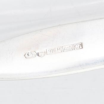 Tapio Wirkkala, bestickuppsättning, 28 st, silver, "Tapio", Kultakeskus, Tavastehus, mestadels 1950-60-tal.