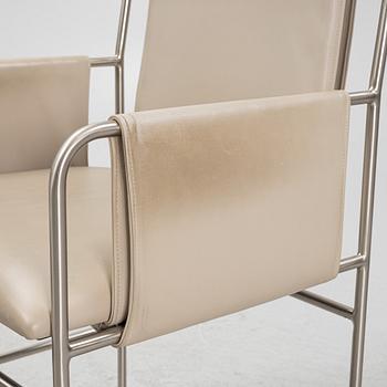 Ward Bennet, six leather upholstered 'Envelope Chairs', Geiger, 21st Century.