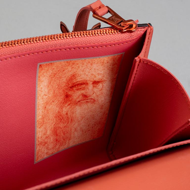 LOUIS VUITTON, chain wallet pouchette "Da Vinci Mona-Lisa " ur Master collection av Jeff Koons 2017.