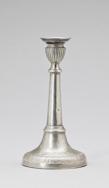 LJUSSTAKE, tenn, Sven Berglund, Malmö, 1858.