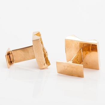 Björn Weckström, Manschettknappar "Raviner", 14K guld. Lapponia 1965.