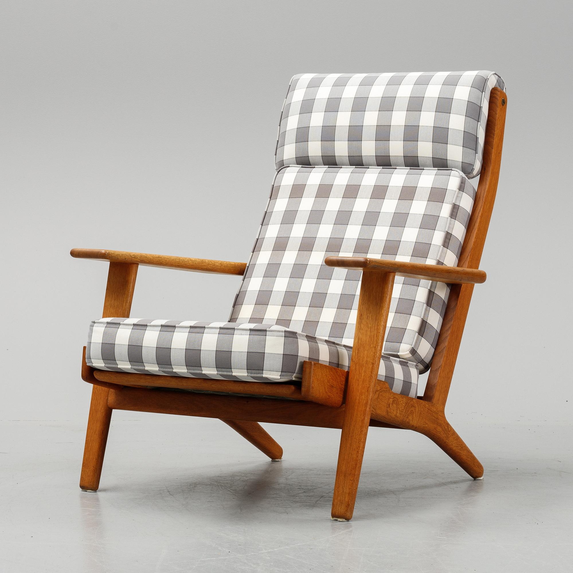 Hans J Wegner,  fåtölj, modell GE-290 Getama, Gedsted Danmark, sent 1900-tal.