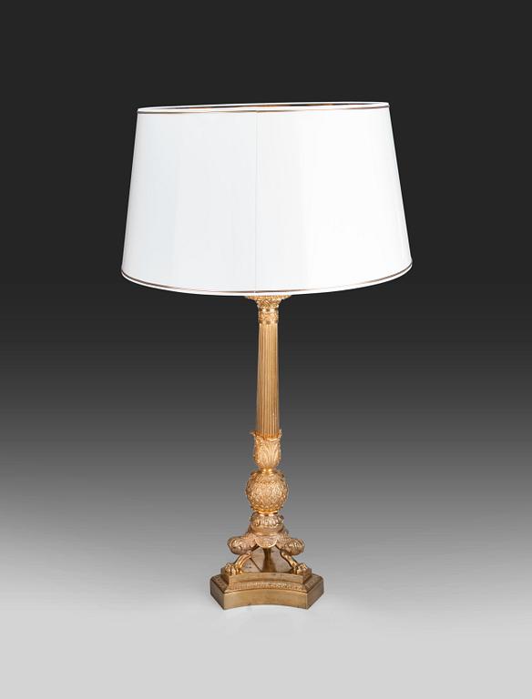 A TABLE LAMP.