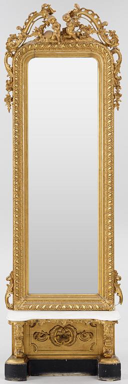 Spegeltrymå, nyrokoko, 1800-tal.