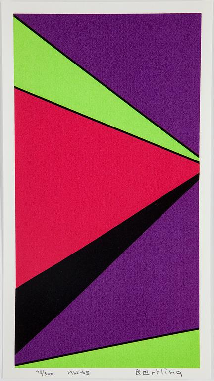 OLLE BAERTLING, "Rebamaki", 1965, serigrafi, numrerad 98/300, dat. 1965-68.