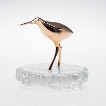 TAPIO WIRKKALA, A BIRD SCULPTURE. Snipe. Stamped Made in Finland, Kultakeskus Oy, Design: Tapio Wirkkala.