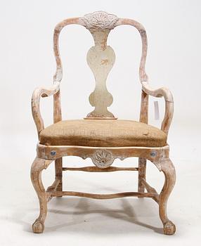 KARMSTOL, senbarock, västra Sverige, 1700-talets mitt.