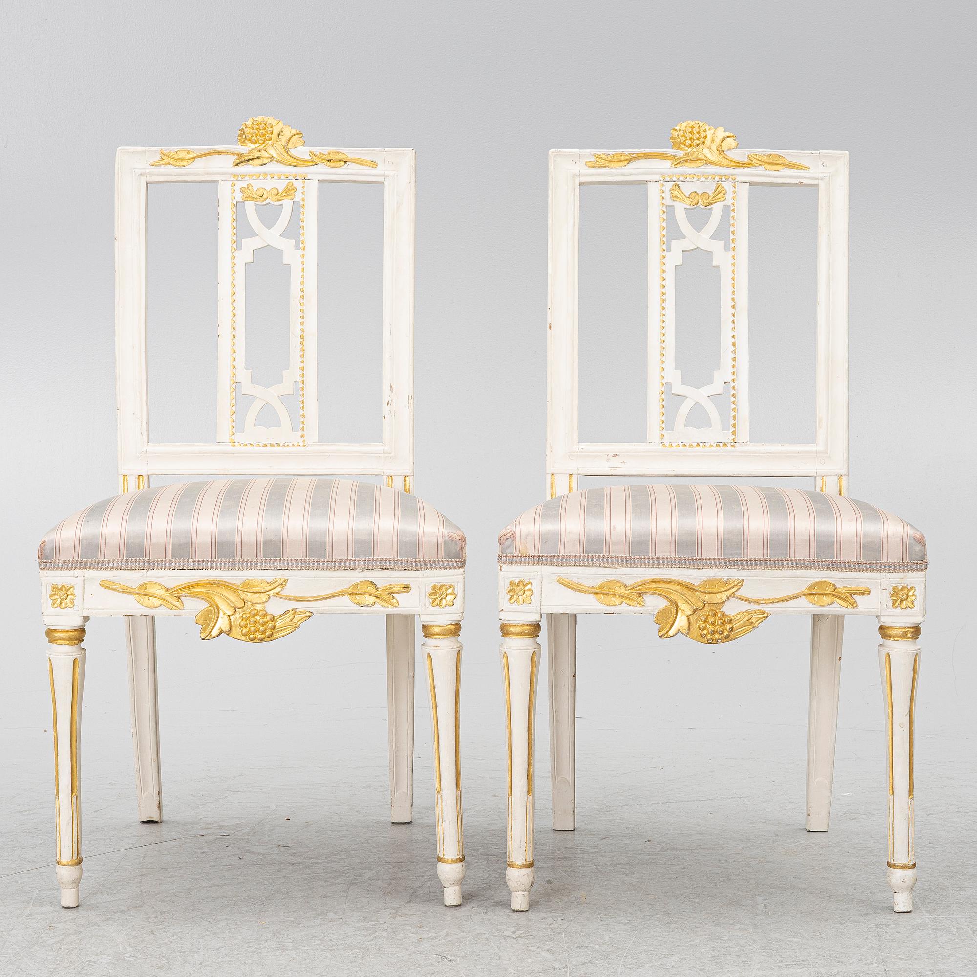 Stolar, ett par, Gustavianska, Lindome, omkring 1800.