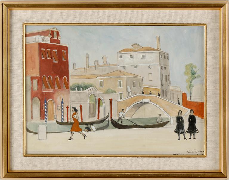EINAR JOLIN, akvarell, signerad, daterad Venedig juni 1931.