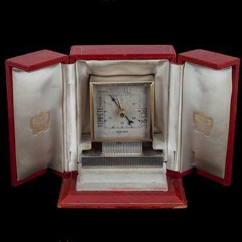 CARTIER BAROMETER, silver, guld. Frankrike 1930-t.