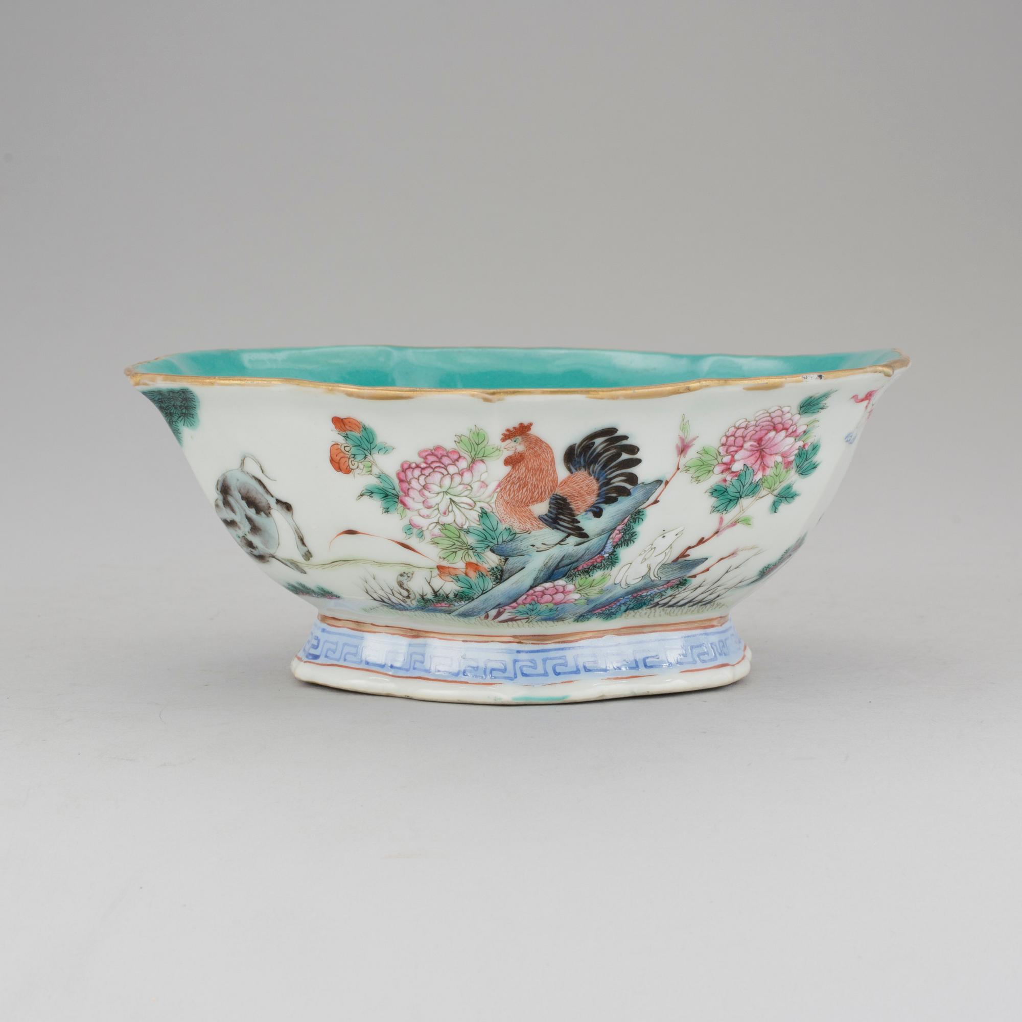 SKÅL, porslin Kina, 1800-talets slut.