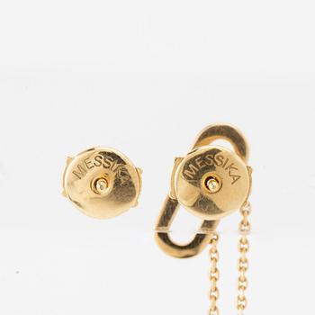 Earrings a pair of "Move Uno Chain and Stud Earrings", Messika.