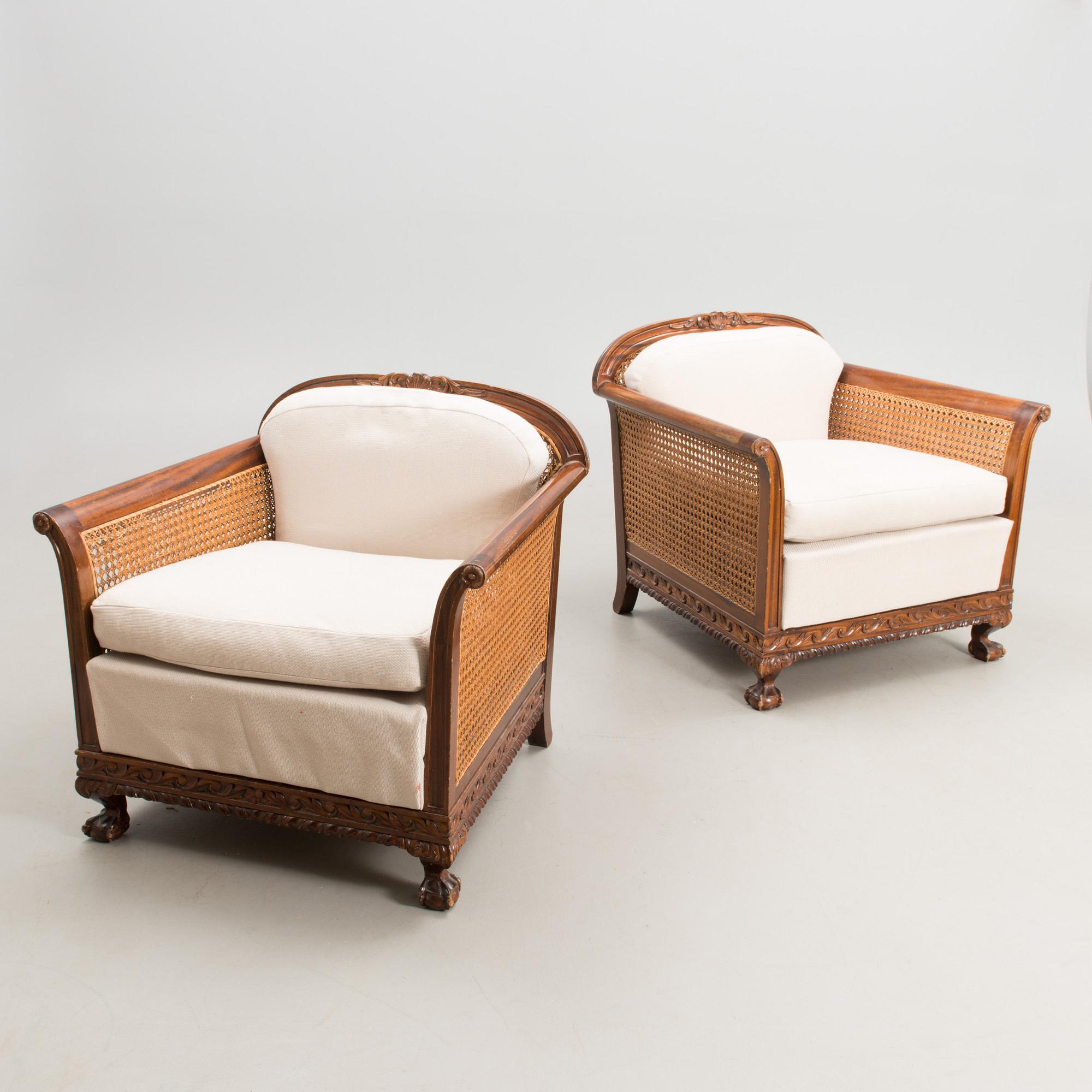 NOJATUOLIPARI, chippendale-tyylinen, Mobilia, 1940-luku.
