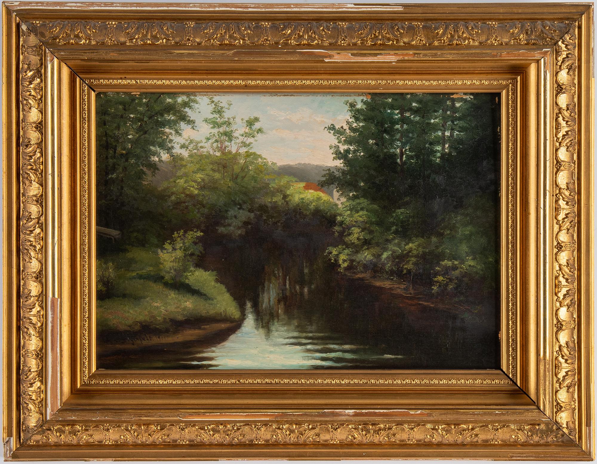 Lotten von Gegerfelt, oil on paper-panel, signed.