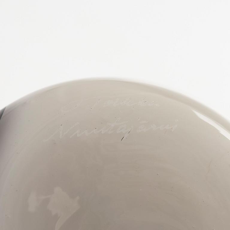Oiva Toikka, a glass 'Karelia bird', signed O. Toikka Nuutajärvi.