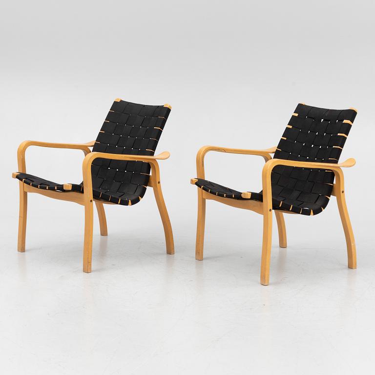 Yngve Ekström, armchairs, a pair, "Laminett", Swedese, second half of the 20th century.
