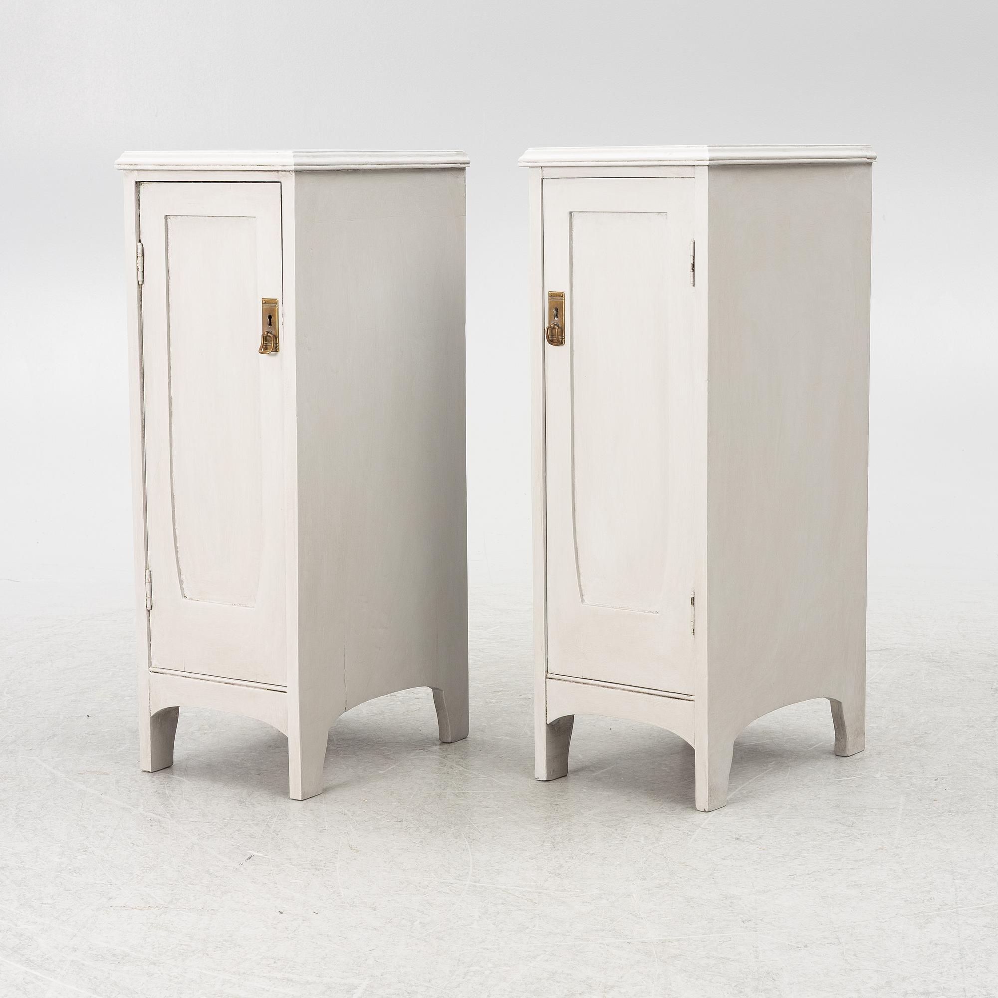 Nightstands, a pair, first half of the 20th century.