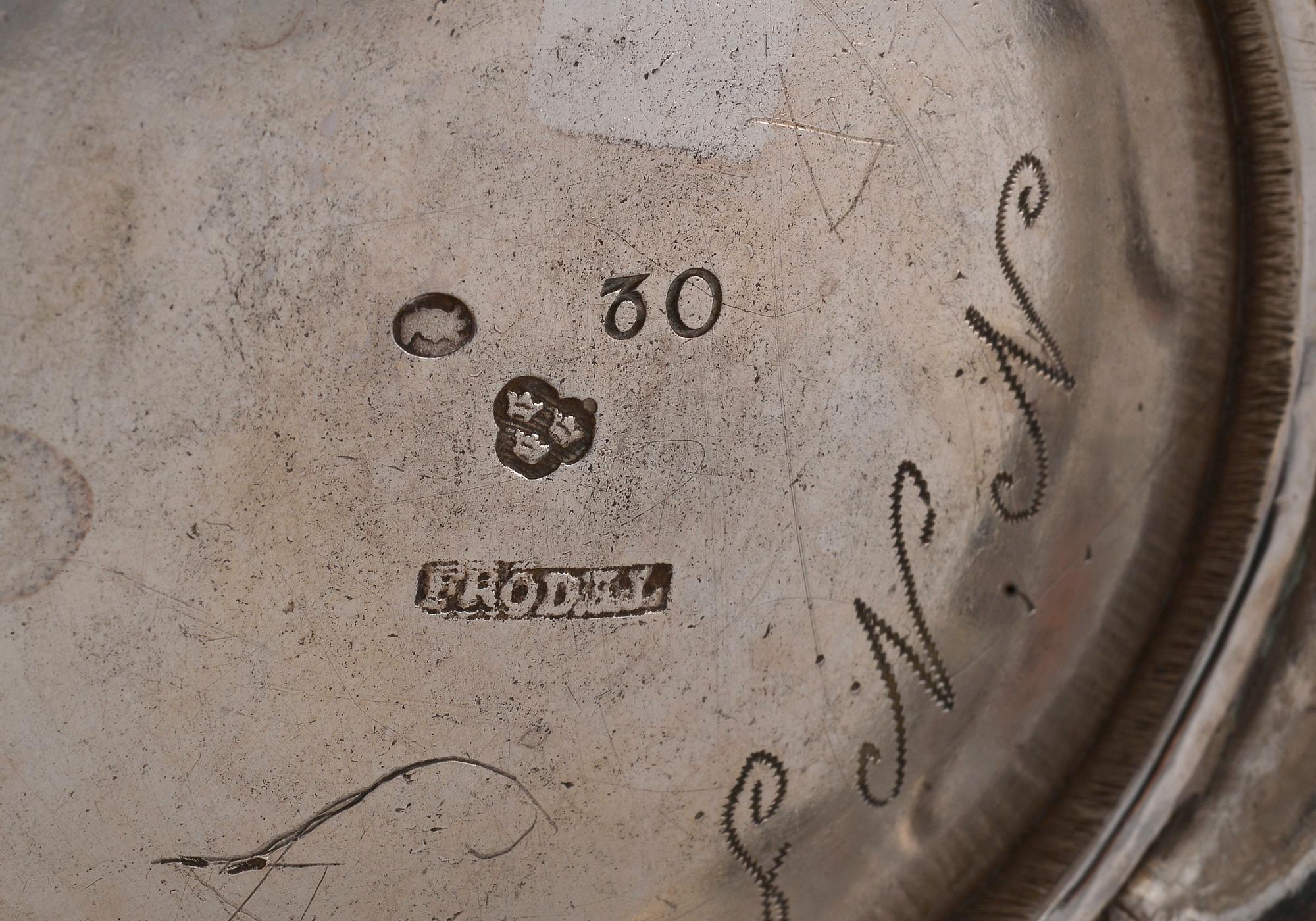 PIKARI, hopeaa. Henrik Frodell Tukholma 1796. Paino 406 g.