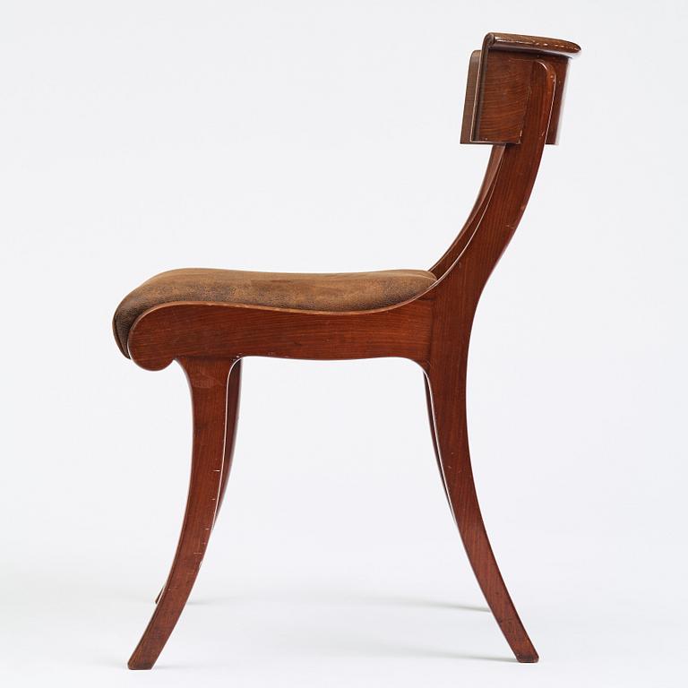 A Klismos chair, Copenhagen first half 19th century.