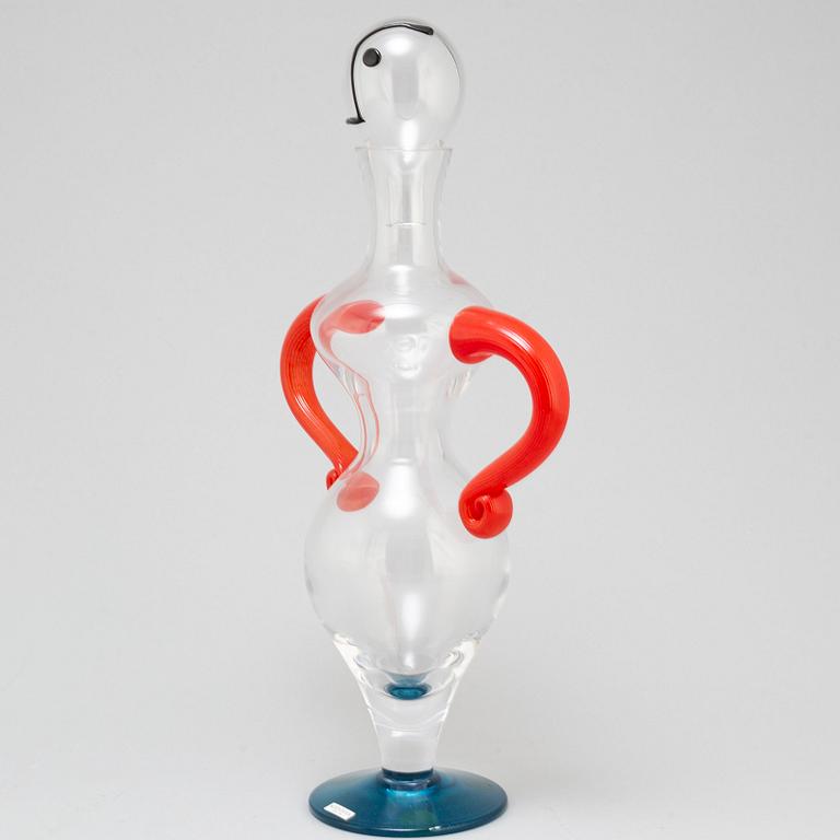 KJELL ENGMAN, a glass caraffe, for Kosta Boda.