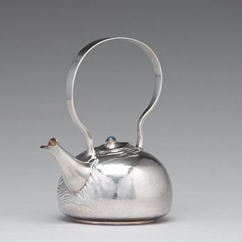 Olle Ohlsson, a sterling silver teapot, Stockholm 1982.