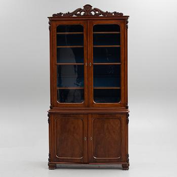 A two-part book cabinet, second half of the 19th century.