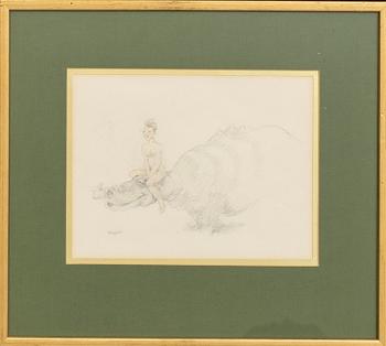 ROBERT HÖGFELDT, 3 mixed media signed.