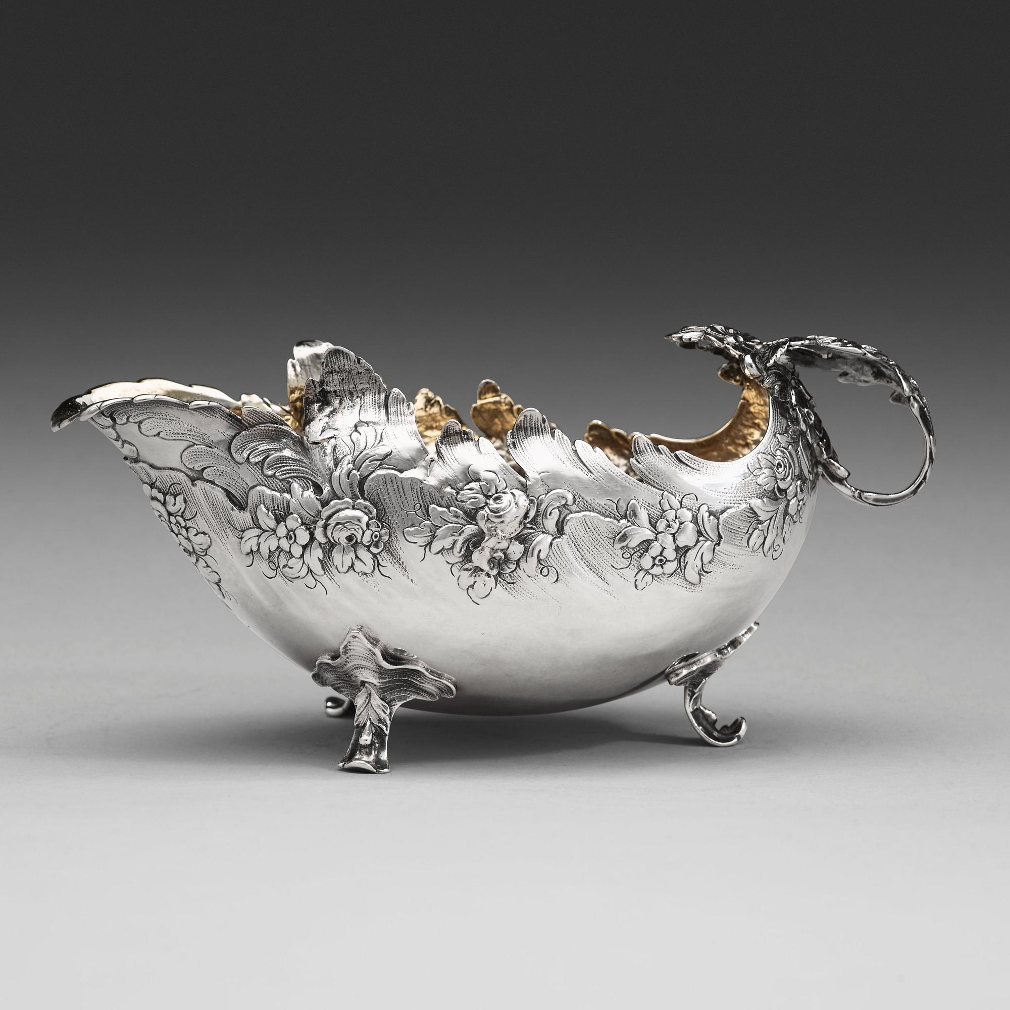 JOHAN BERGENGREN, Kristianstad 1764, gräddsnäcka, silver, rokoko.