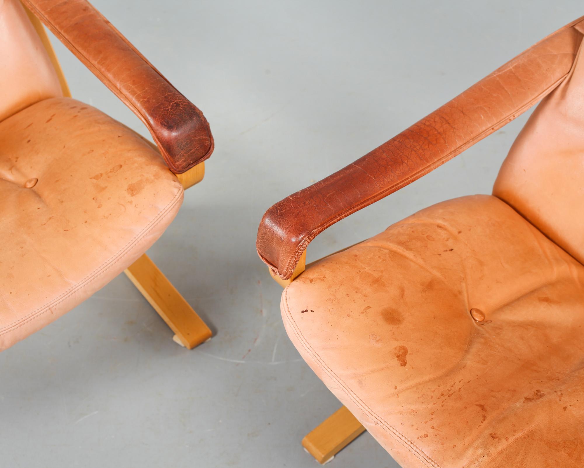 FÅTÖLJER, ett par, Ingmar Relling, Westnofa, Norge, 1900-talets andra hälft.