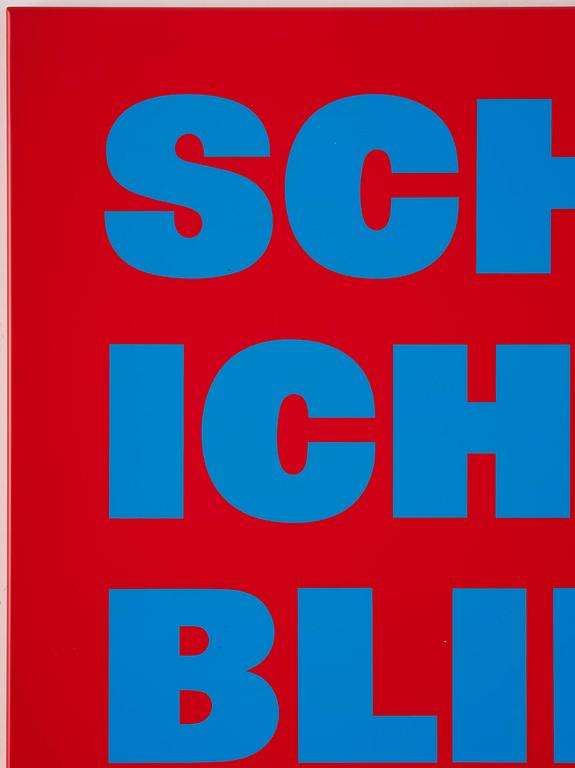 Rémy Zaugg, "SCHAU, ICH BIN BLIND, SCHAU".