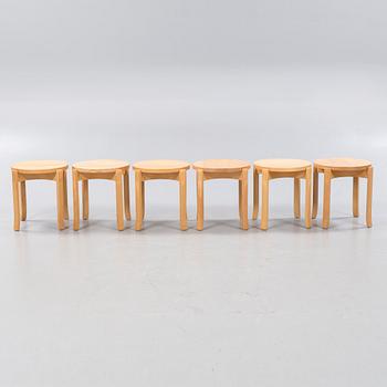 Six "model 127" stools, designed by Åke Axelsson for Gärsnäs, dated 1984.