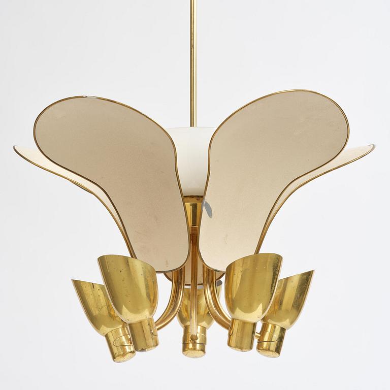 Carl-Axel Acking, a rare ceiling lamp model 982, Bröderna Malmströms Metallvarufabrik, Malmö, 1950s.