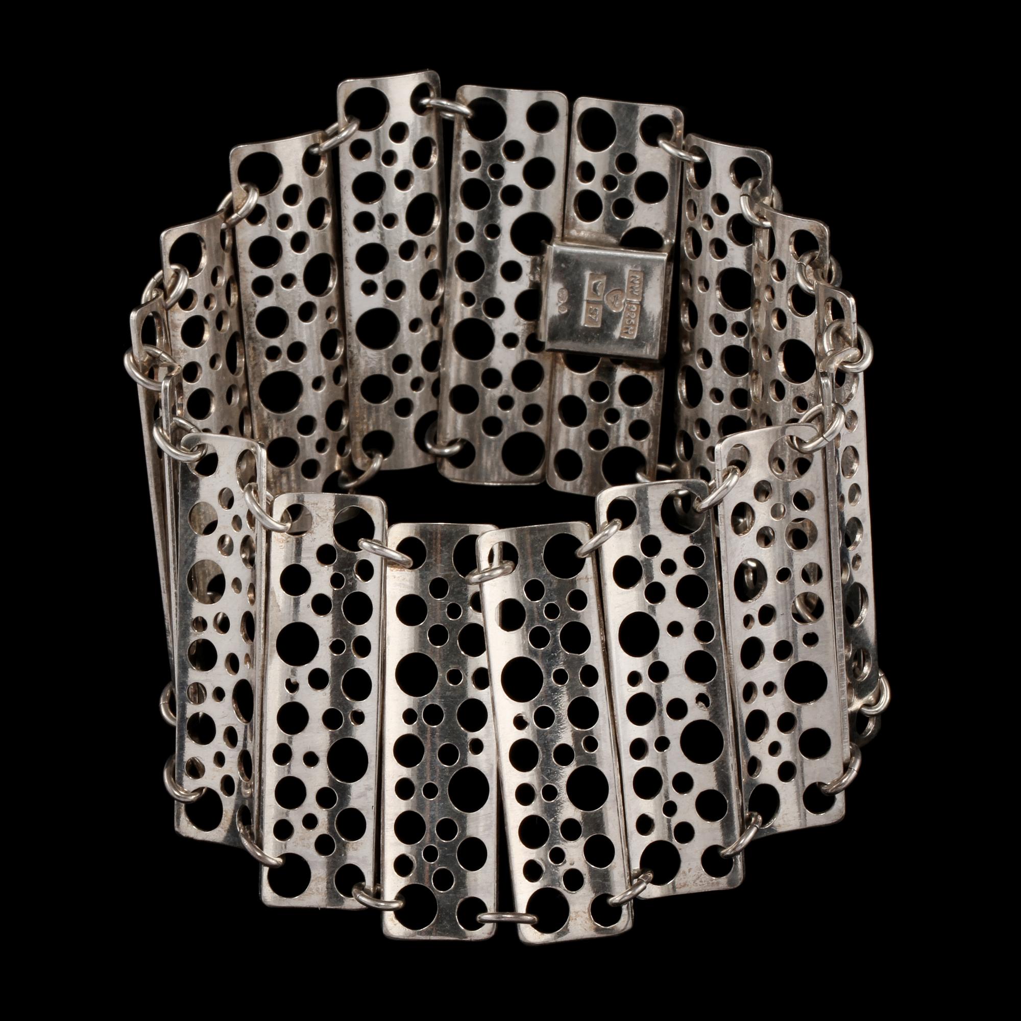 ARMLÄNK, sterlingsilver, N. Westerback, Helsingfors, Finland, 1971. Vikt 33 g.