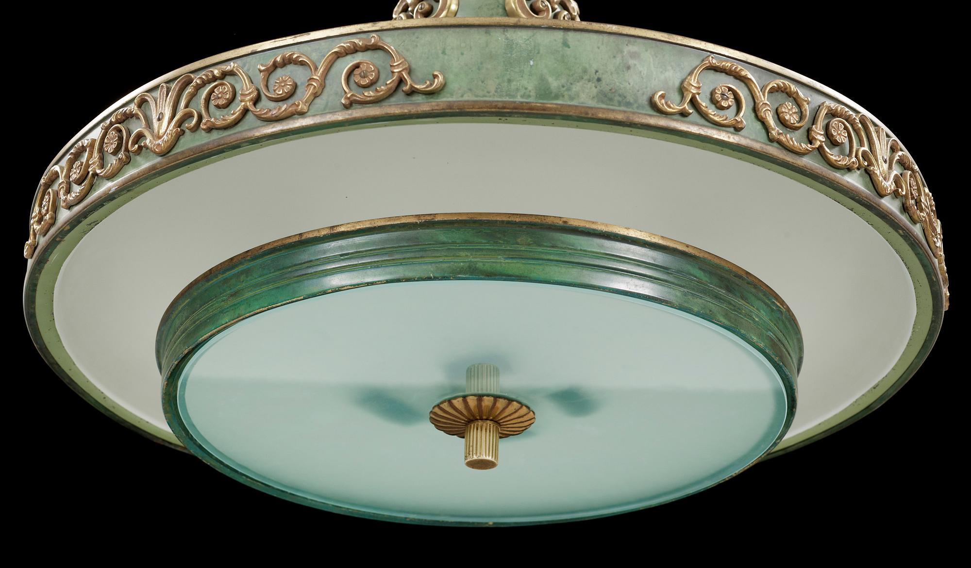 TAKLAMPA, art deco, 1920/1930-tal. Höjd ca 77 cm.