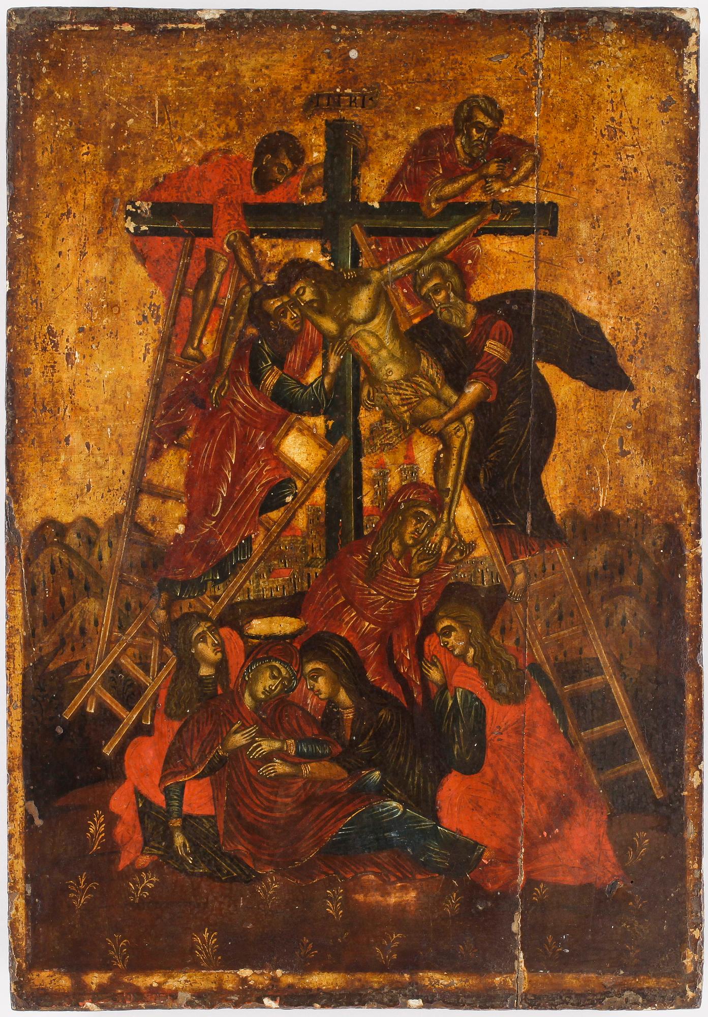 IKON, träpannå, Ryssland, 18/1900-tal.