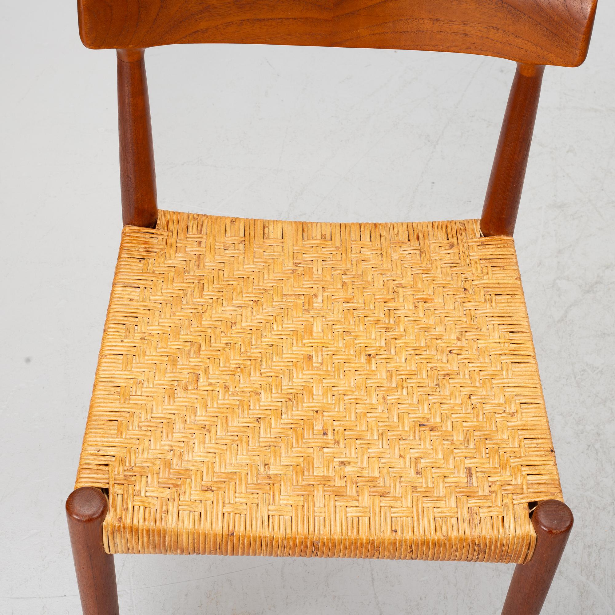 Knud Faerch, chairs, 6 pcs, Slagelse, Denmark, 1960s.