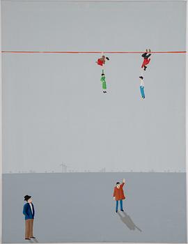 JENS ULRICH PETERSEN, akryl på duk, signerad a tergo.