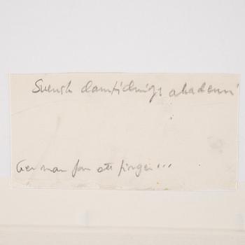 Peter Dahl, mixed media on paper, signed.