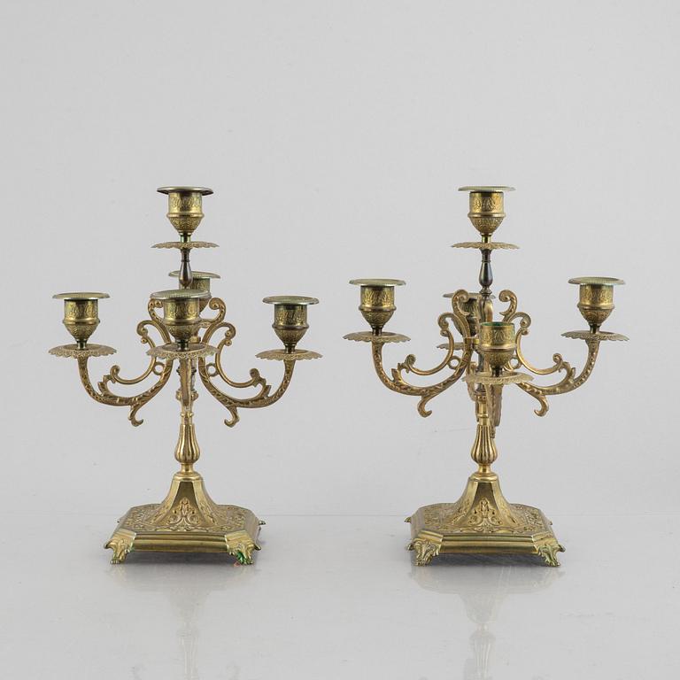 Candelabra, a pair, late 19th Century.
