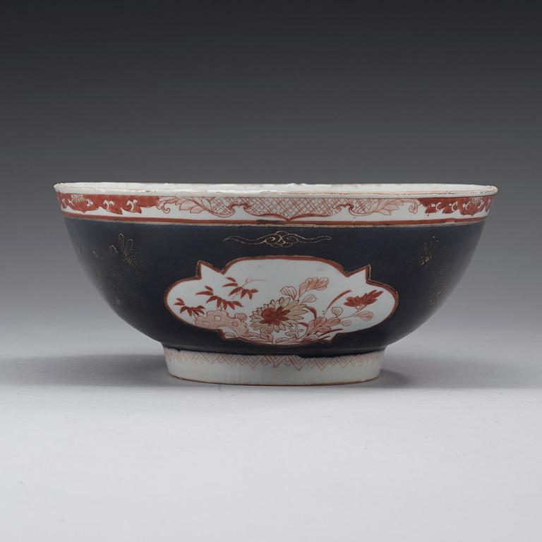 BÅLSKÅL, kompaniporslin. Qing dynastin, Qianlong (1736-95).
