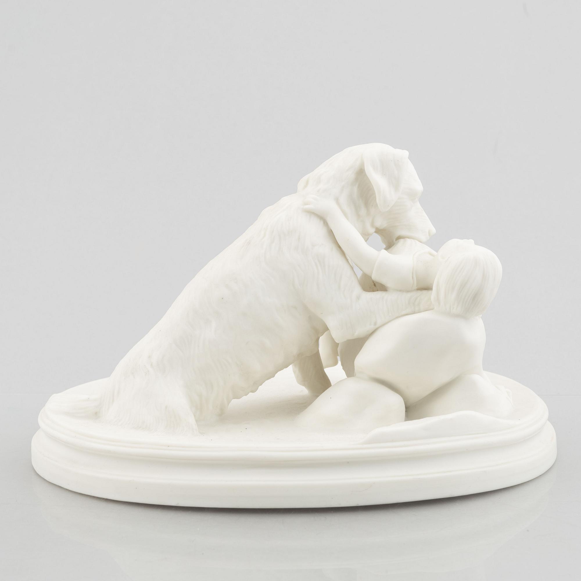 A biscuit porcelain figurine, 'Lifräddningen' Gustafsberg 1921.