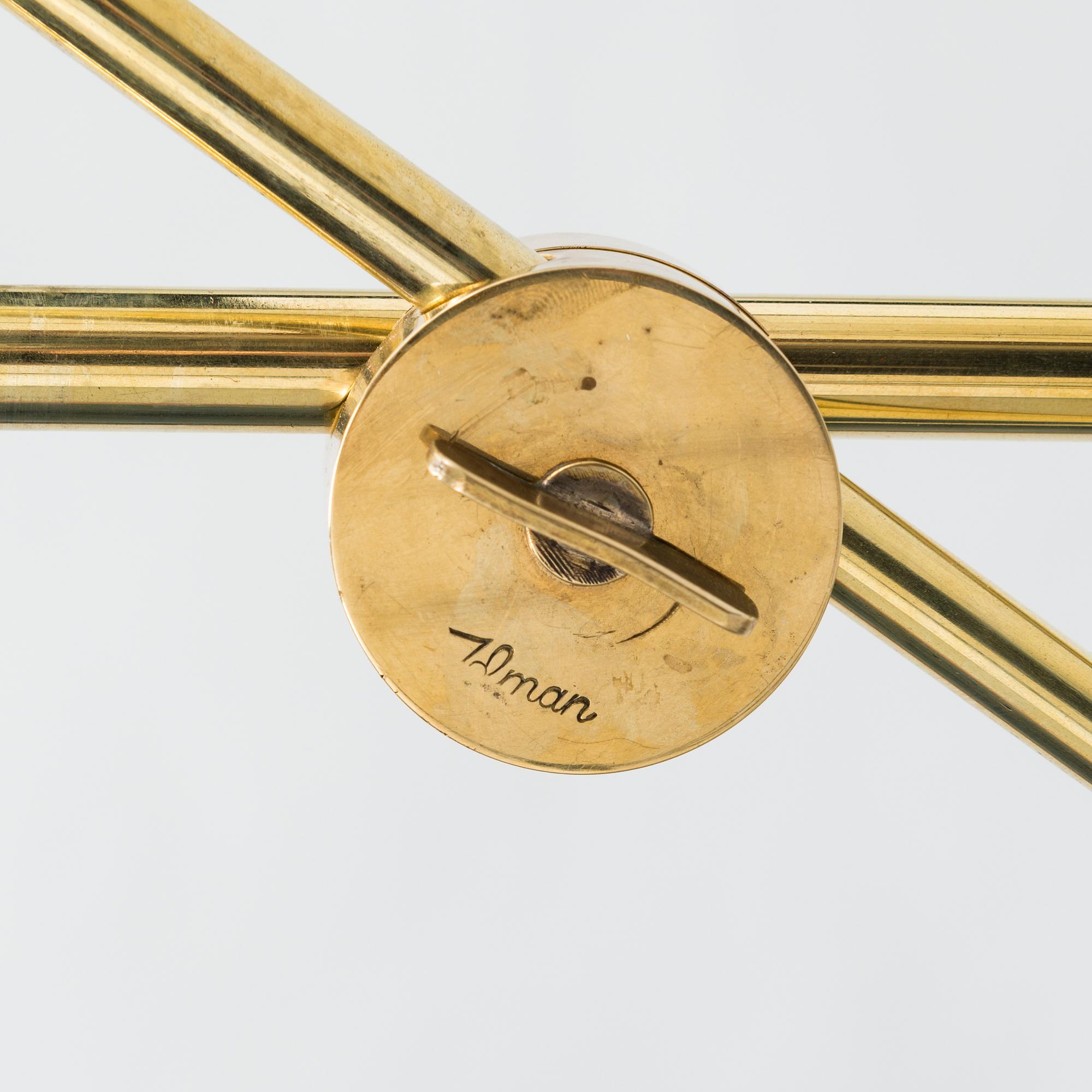 TAPIO WIRKKALA, A mid-20th century 'K 10-11' floor light for Idman, Finland.