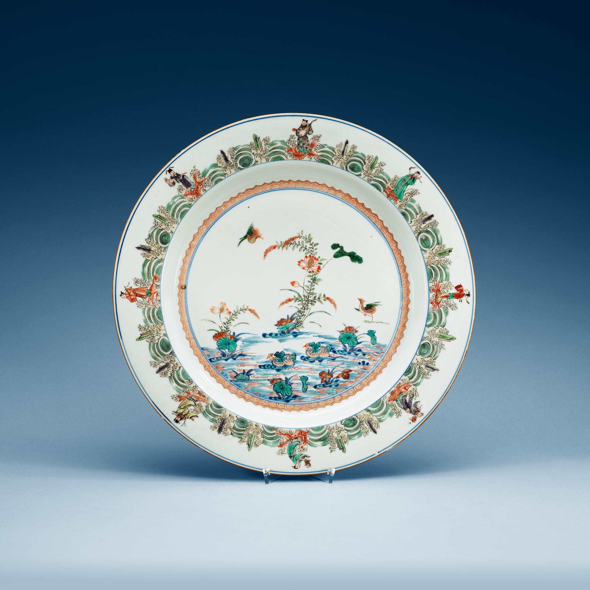 A famille verte charger, Qing dynasty, Kangxi (1662-1722).