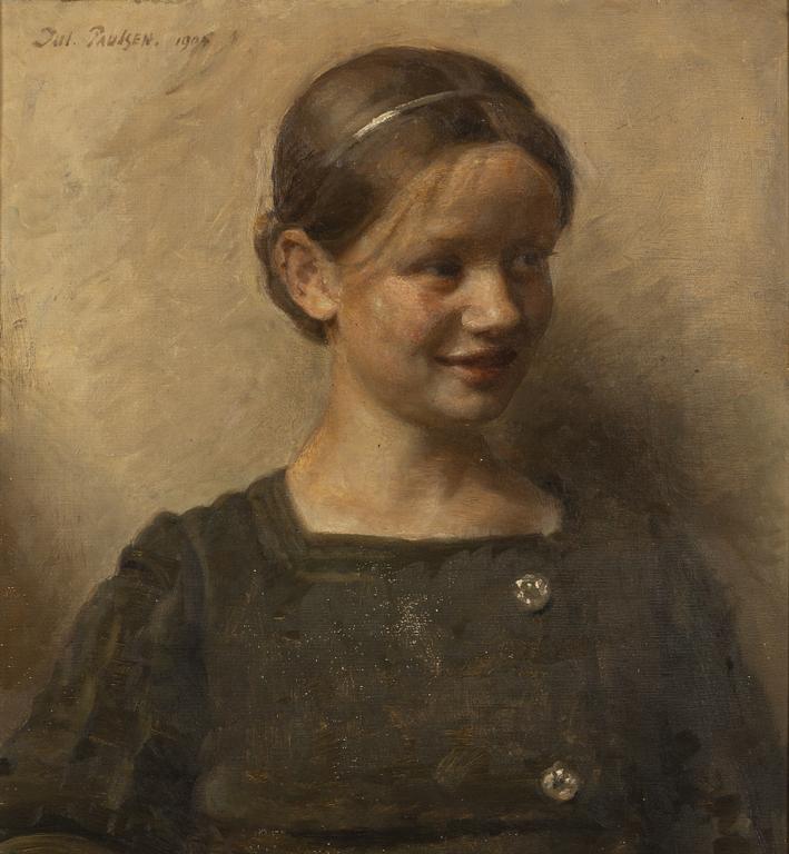 Julius Paulsen, oil on canvas, signed and dated 1904.