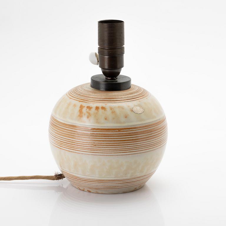 Anna-Lisa Thomson, Table lamp, glazed earthenware, Uppsala-Ekeby, 1930s.